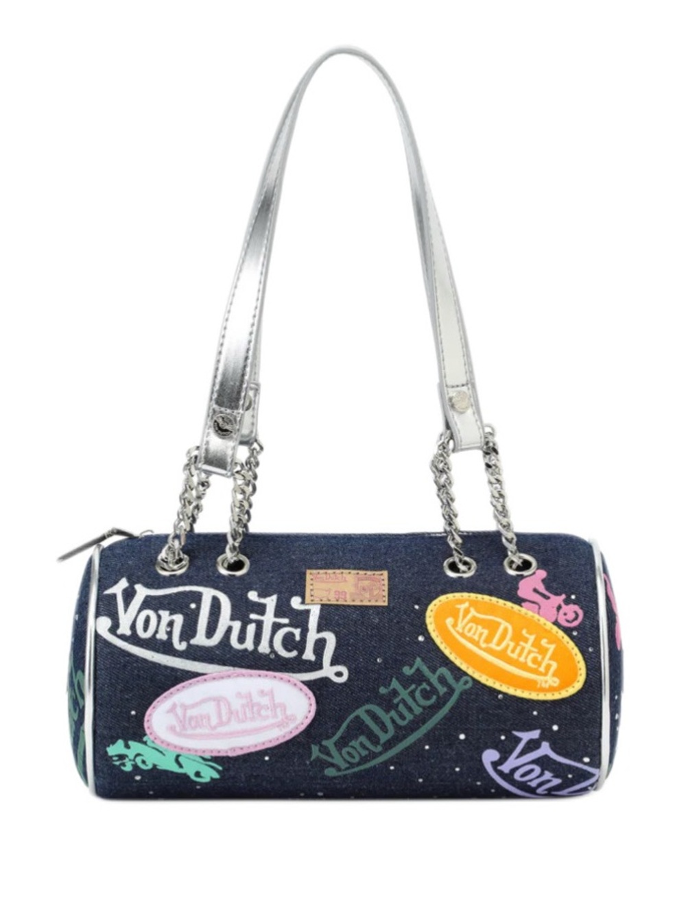 Von Dutch Denim Barrel Bag in Indigo Denim